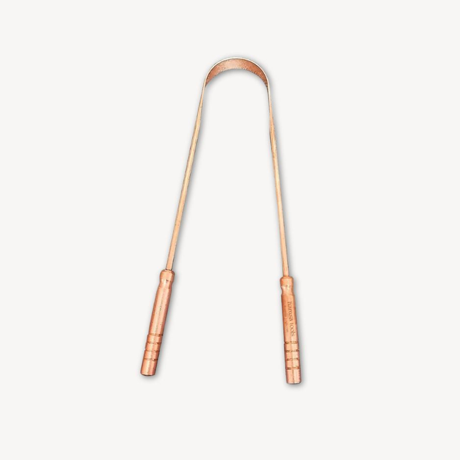 Ajurwedyjski miedziany skrobak do języka