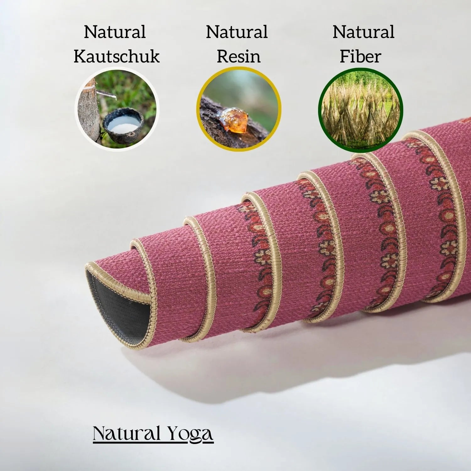 Naturkautschuk Yogamatte mit starkem Grip für jedes Yoga