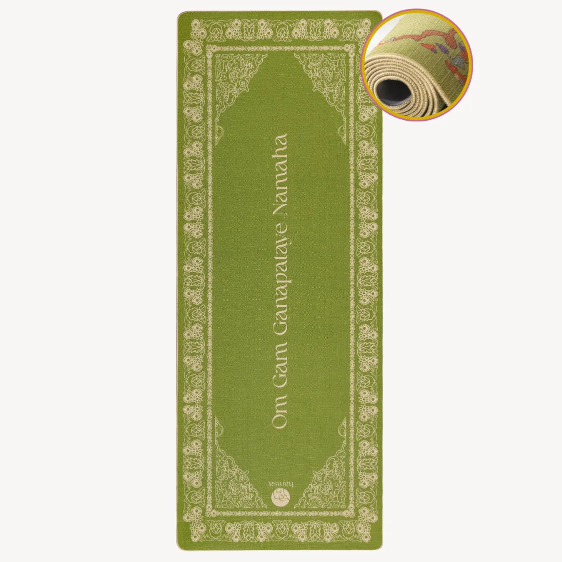 Rutschfeste Yogamatte Ganapati aus Naturkautschuk mit starkem Grip