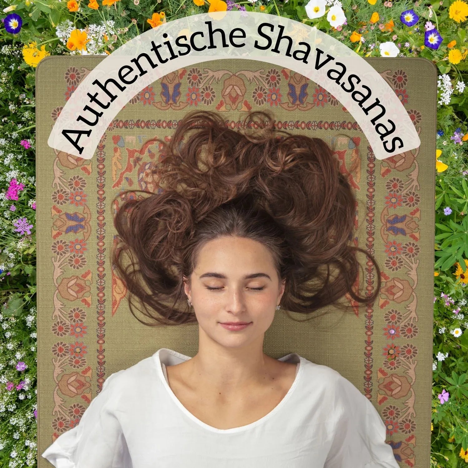 Shavasana auf naturfaser Yogamatte